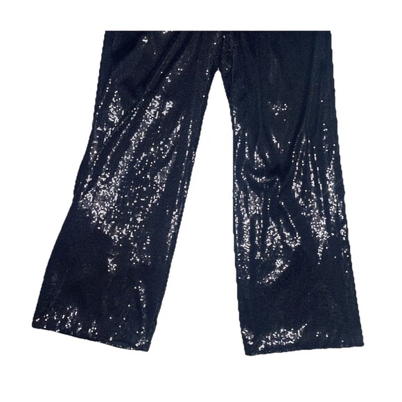 Ripley Rader Black Sequin Jumpsuit Women’s XS Faux Wrap Elegant - Picture 3 of 10